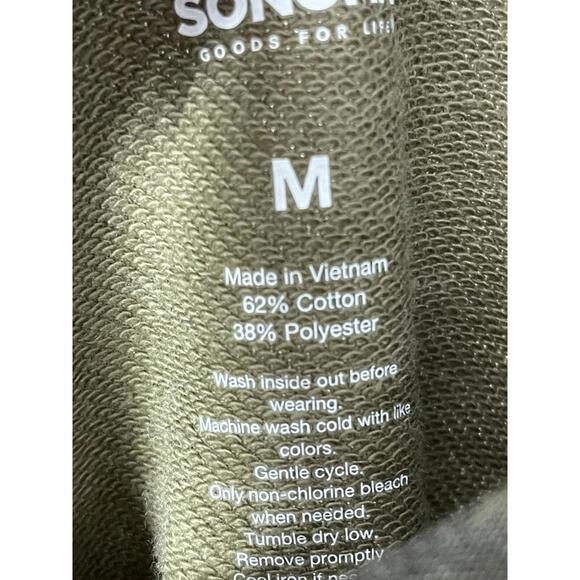 NWT Sonoma Short Sleeve Sweatshirt Olive Floral Camo Daisy Sz Med MSRP $30 - Picture 4 of 5